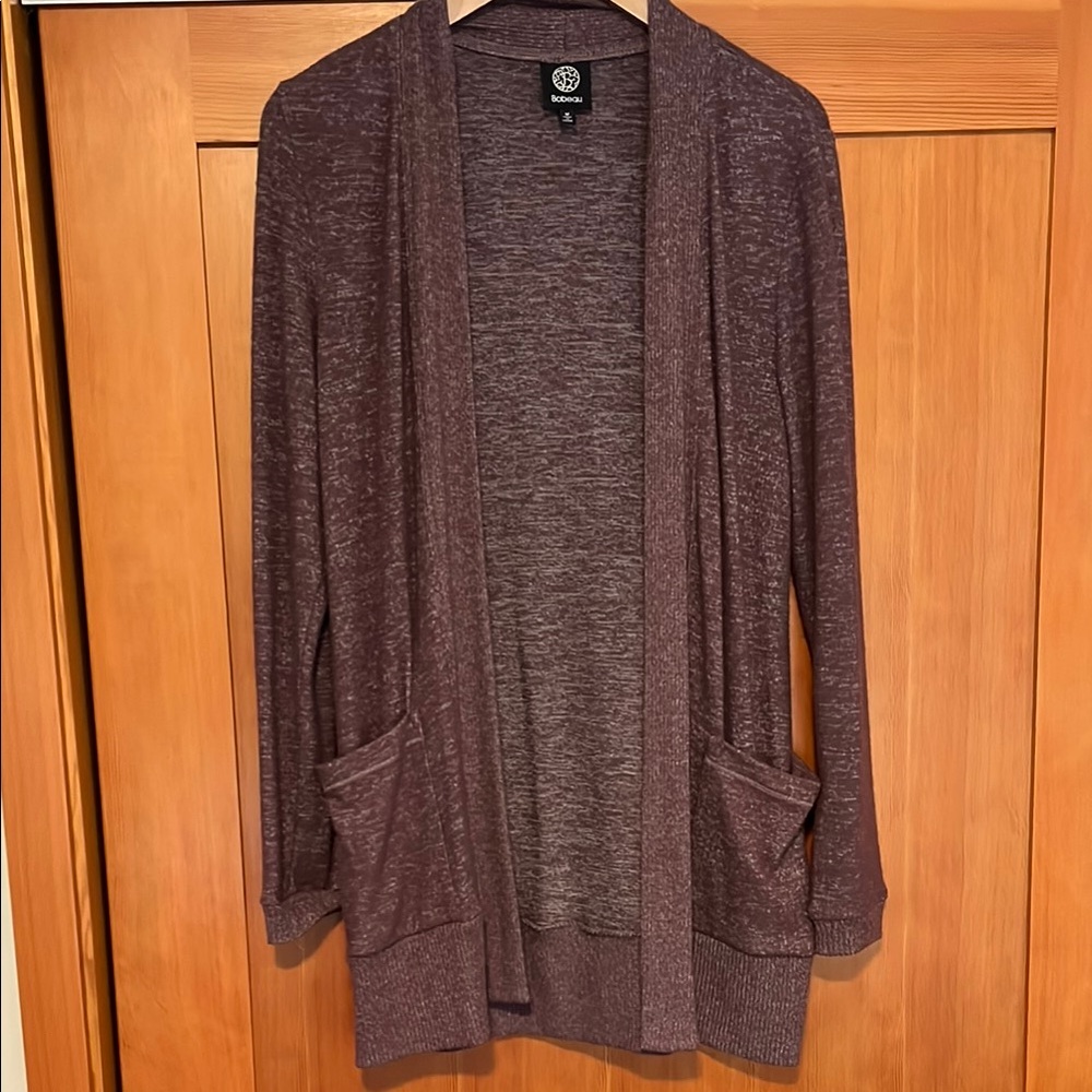 Women's Heathered Purple Cardigan
